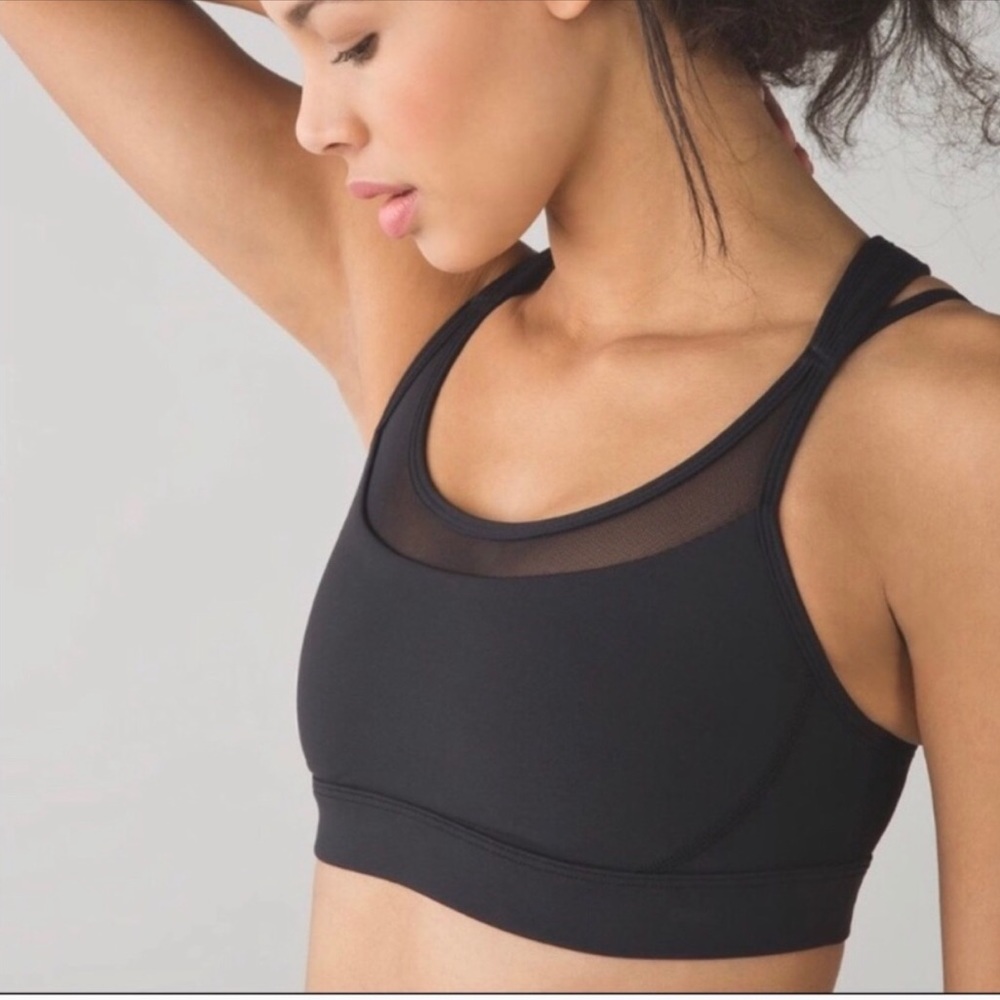 Lululemon Black Mesh Sports Bra